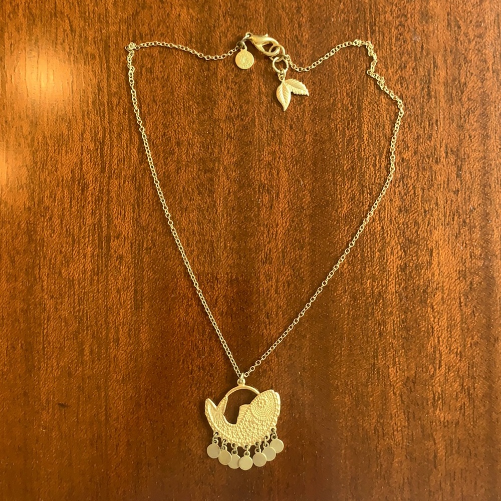 David Aubrey Gold Fish Necklace